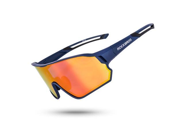 ROCKBROS Polarized Sports Sunglasses HD Glasses Neon Lens UV400 TR90 Frame Cycling Fishing Running Climbing for Women Man 
