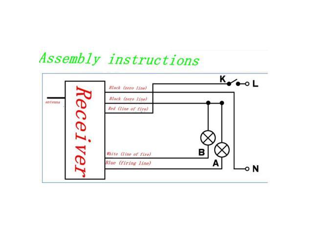 RF Wireless Remote Control Switch, 1/2/3/4 Ways Wireless ON/Off Light ...