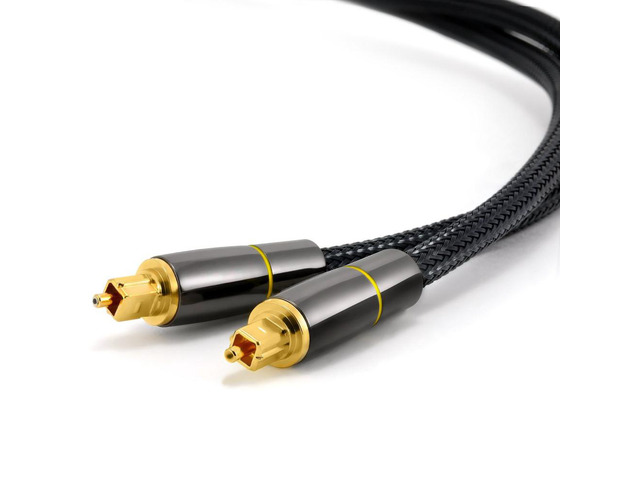 Digital Optical Audio Cable Toslink Cable - [24K Gold-Plated, Ultra ...