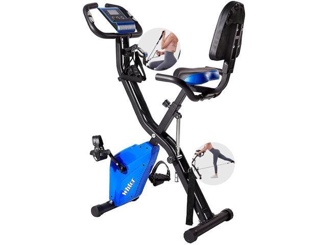 Folding Exercise Bike Magnetic Stationary Indoor Cycling Cardio Home Gym Workout 