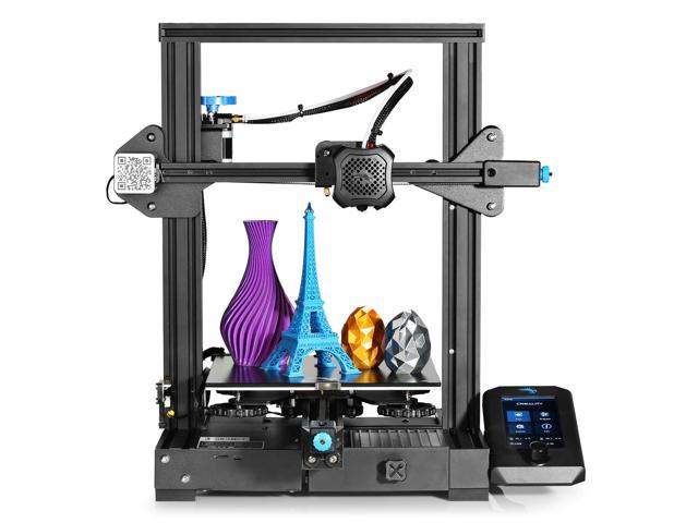 Creality official Ender 3 V2 DIY FDM 3D Printer Upgraded Integrated Structure Design with Carborundum Glass Platform Silent Motherboard and Resume Printing Function MeanWell Power Supply (2021 Hots)