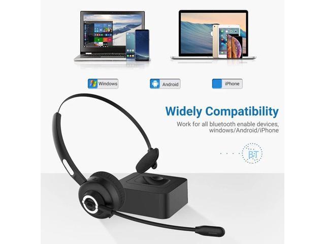 Onverenigbaar Subtropisch maak het plat Langsdom H3 bluetooth 5.0 Headphones Hands-free With HD Mic Charging Base  Wireless Skype Headsets - Newegg.com