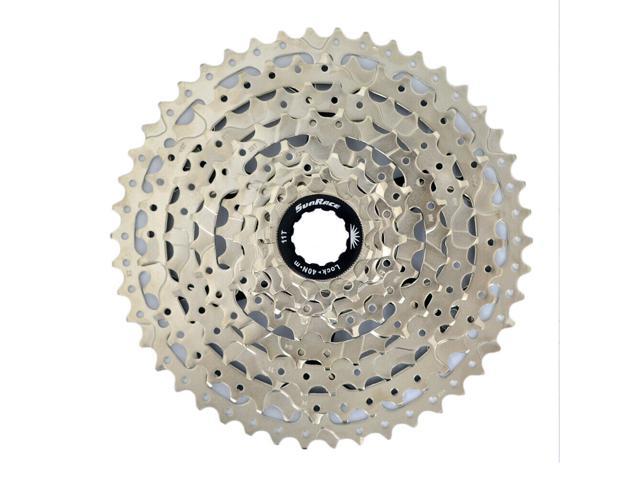 SunRace CM983 11-46T 9 Speed Wide Ratio Cassette, Silver, ST1913