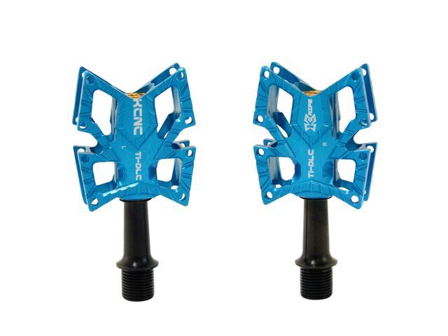 KCNC KNIFE Titanium Spindle Road Platform Pedals, Blue, KPED01-TI-BL, SK2175