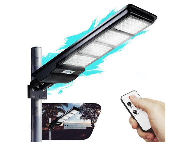 Dusk to Dawn Outdoor Lighting Solar Street Light 8000LM Solar Flood Lights Outdoor with Motion Sensor and Remote Control JSIEEM