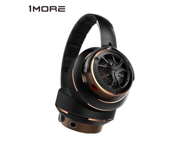 1MORE Triple Driver Over-Ear Headphones Comfortable Foldable Earphones with Hi-Res Hi-Fi Sound, Bass Driven, Tangle-Free Detachable Cable for Smartphones/Android/PC/Tablet - Gold/Titanium