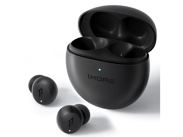 1MORE ComfoBuds Mini Hybrid Active Noise Cancelling Earbuds, in-Ear Headphones with Stereo Sound, Bluetooth 5.2 Headset with 4 Mics, Clear Calls, Wireless Charging, Soothing Sound, Waterproof, Black