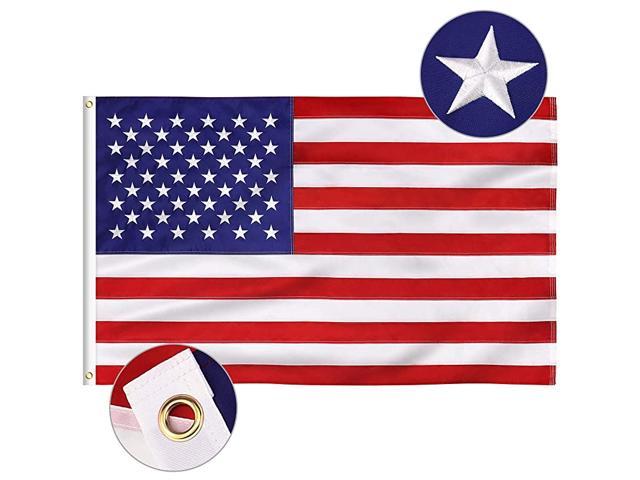 American Flag 5x8 Ft US Flag Long Lasting USA Flags with Embroidered ...