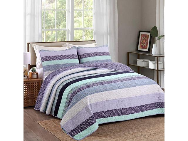 Coverlet Natha Striped 100% Cotton Quilt Set Bedspread 
