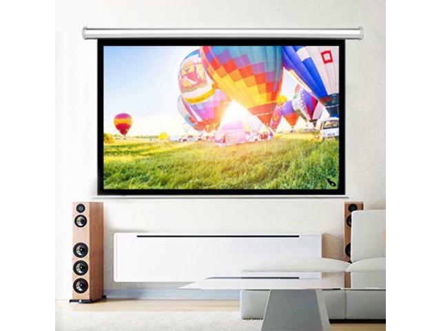 100 Inch 16:9 Manual Pull Down Projector Projection Screen Home Theater Movie 