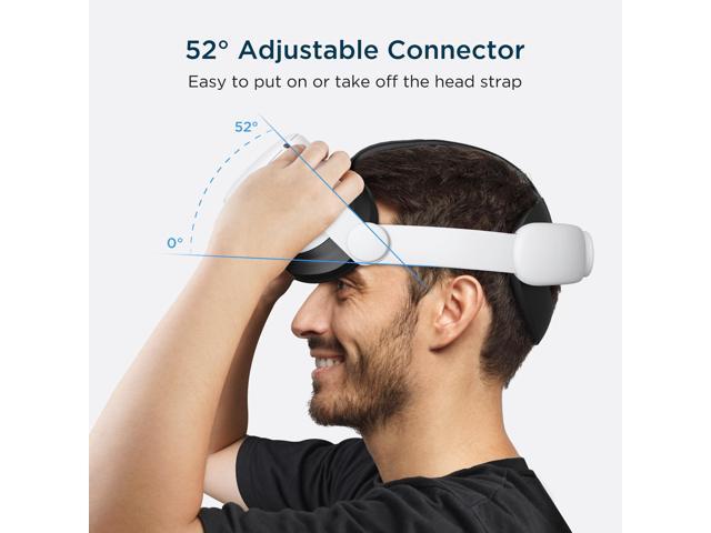KIWI design Elite Strap for Oculus Quest 2 VR Adjustable Head Strap  Enhanced Support and Comfort in VR GAMES