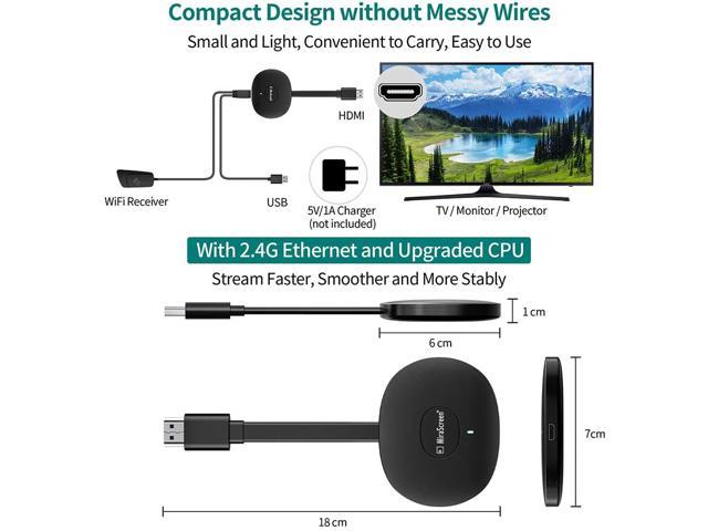 Unterstützung Miracast Airplay DLNA 4K WiFi Streaming Video Receiver Kompatibel mit iPhone/iPad/IOS/Android/Windows/Mac/PC zu HDTV/Monitor/Projektor MPIO 5G Wireless HDMI Display Dongle Adapter