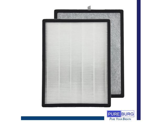 PUREBURG LV-PUR131 Replacement 1 HEPA Filter and 1 Carbon Pad Compatible  with Levoit Air Purifier LV-PUR131/ LV-PUR131S Part LV-PUR131-RF 