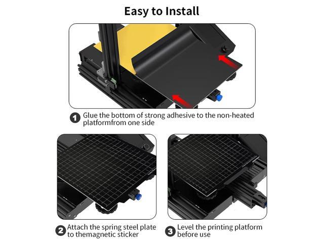 Ender 3 PEI Bed Upgrade Build Plate 235x235mm: FYSETC New Smooth PEY -  Textured Plate Flex PEI Spring Steel for Ender 3 V2 Neo Ender 5 Neptune3  Pro