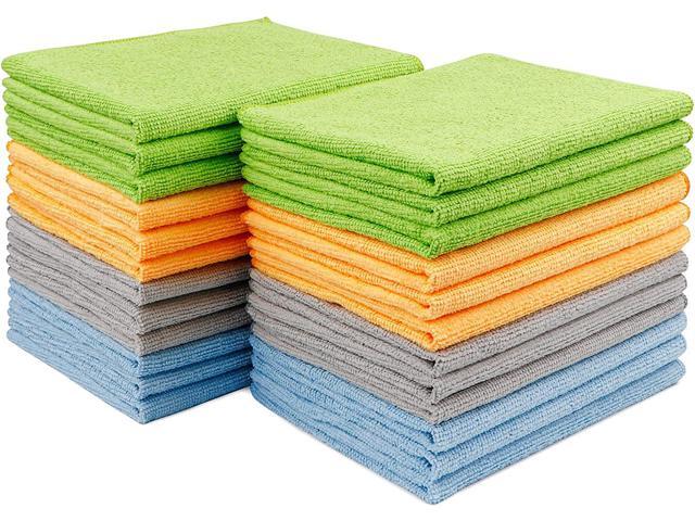 Microfiber Cleaning Cloth-24PK Premium All-Purpose Cleaning Cloth for Cars Soft & Absorbent Car Cleaning Cloth Lint Free Streak... 