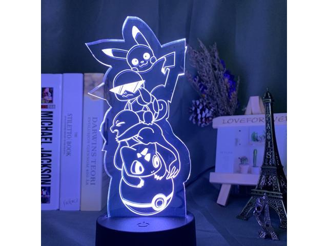 Game Pokemon Pikachu Anime Figures 3D Led Night Light Color