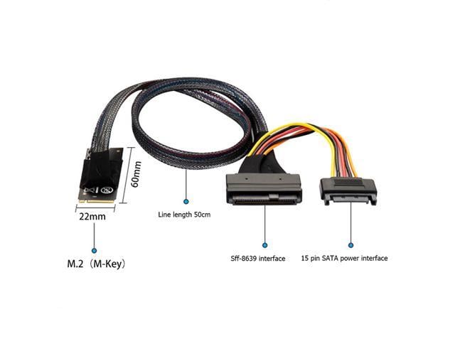 Weastlinks 50cm M.2 NVME M Key to SFF-8639 U.2 Cable Adapter with 