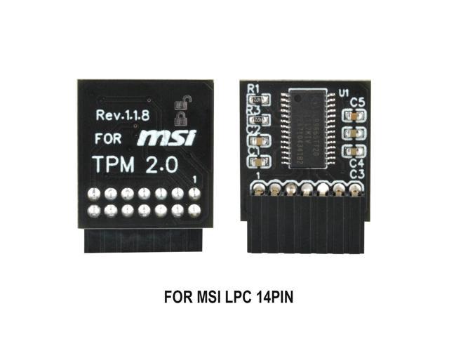 TPM 2.0 Security Module Card Supports MultiBrand Motherboards 14 Pin For MSI