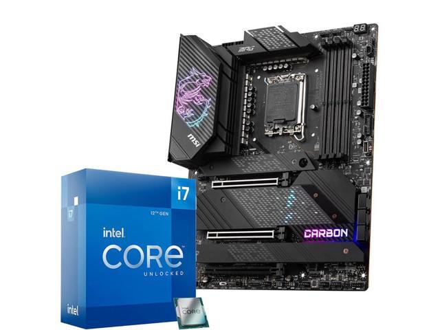 Intel Core i7-12700K - Core i7 12th Gen Alder Lake 12-Core (8P+4E) 3.6 GHz  LGA 1700 Desktop Processor and MSI MPG Z690 CARBON WIFI DDR5 LGA 1700 Intel 