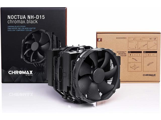 Noctua NH-D15 chromax.black, Dual-Tower CPU Cooler with Dual NF-A15 PWM 140mm Fans (Black)