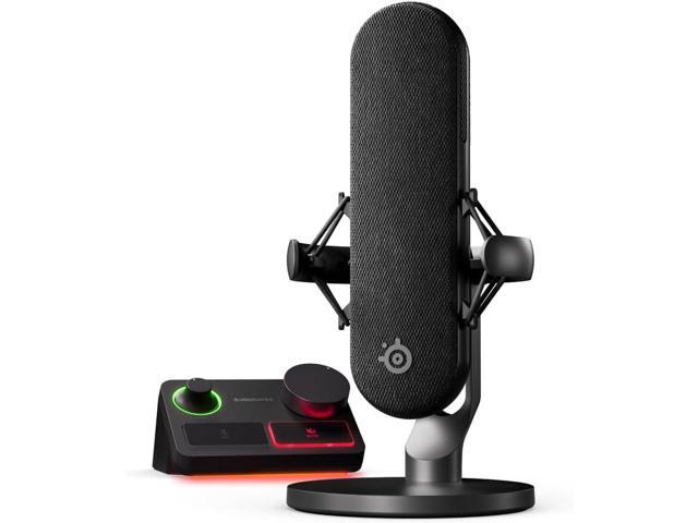SteelSeries Alias Pro Kit  XLR Mic + Stream Mixer  3X Bigger Capsule for Gaming, Streaming and Podcasting  USB/XLR Interface  Free Sonar Audio Software  Custom Controls  RGB  Single or Dual PC