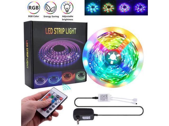 Plastic 150-LED SMD3528 24W RGB IR44 Light Strip Set with IR Remote Controller (White Lamp Plate)<br />