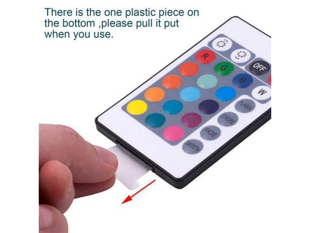 Plastic 150-LED SMD3528 24W RGB IR44 Light Strip Set with IR Remote Controller (White Lamp Plate)<br />