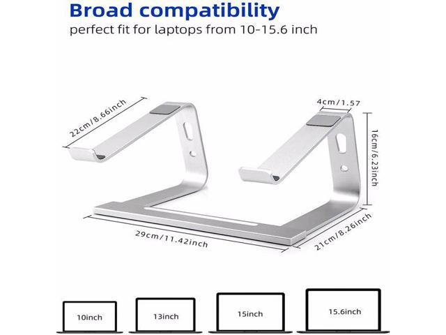 Laptop Stand, Computer Stand for Laptop, Aluminium Laptop Riser, Ergonomic Laptop Holder Compatible with MacBook Air Pro, Dell XPS, More 10-17 Inch Laptops Work from Home