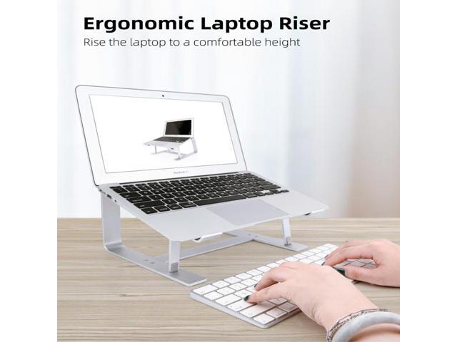 Laptop Stand, Computer Stand for Laptop, Aluminium Laptop Riser, Ergonomic Laptop Holder Compatible with MacBook Air Pro, Dell XPS, More 10-17 Inch Laptops Work from Home-Sliver<br />