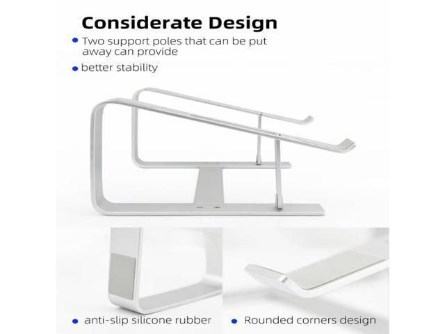 Laptop Stand, Computer Stand for Laptop, Aluminium Laptop Riser, Ergonomic Laptop Holder Compatible with MacBook Air Pro, Dell XPS, More 10-17 Inch Laptops Work from Home-Sliver<br />