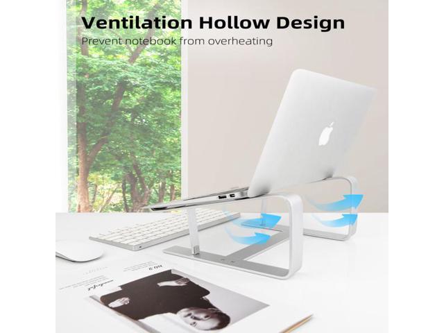 Laptop Stand, Computer Stand for Laptop, Aluminium Laptop Riser, Ergonomic Laptop Holder Compatible with MacBook Air Pro, Dell XPS, More 10-17 Inch Laptops Work from Home-Sliver<br />