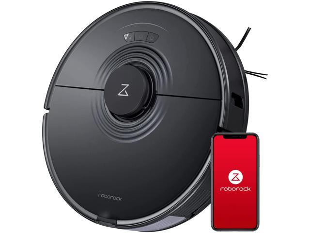 Roborock S7 Robot Vacuum and Mop with Sonic Mopping, LiDAR Navigation, Strong 2500PA Suction, Multi-Level Mapping, Plus App and Voice Control (Black) (Renewed)