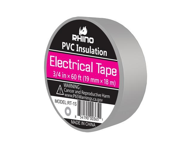 RHINO 5 Color  Electrical Tape 3/4″ x 60′ FT PVC Insulation 5 pack 