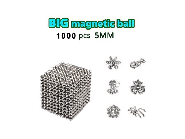 Magnetic Balls 5 MM 1000 PCS Office Decompression Multicolored Cube Bulk Beads for Fun Cool Birthday Gift for Adults Sculpture Building 