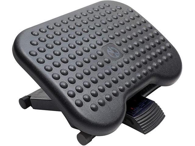 Adjustable Under Desk Footrest - Ergonomic Foot Rest with 3 Height Position - 30 Degree Tilt Angle Adjustment for Home, Office, Non-Skid Massage Surface Texture Improves Posture and Circulation