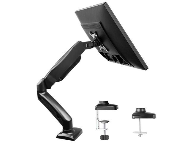 HUANUO Single Monitor Arm, Adjustable Gas Spring Monitor Mount ,Monitor Desk Mount for 13 to 29 Inch Screen with Clamp, Grommet Mounting Base