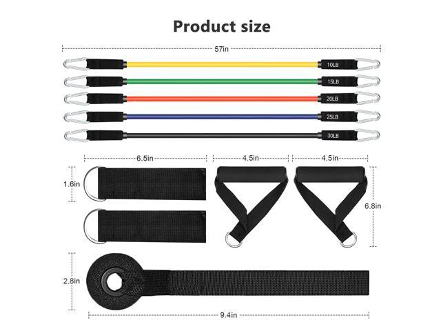 Resistance Bands Set, Workout Bands,Exercise Bands,5 Tube Fitness Bands ...