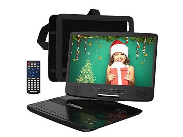 Kort leven bros je bent HDJUNTUNKOR Portable DVD Player 12.5" with 10.1" HD Swivel Display Screen,  5 Hour Rechargeable Battery, Support CD/DVD/SD Card/USB, Car Headrest Case,  Car Charger, Unique Extra Button Design Portable DVD Players - Newegg.com