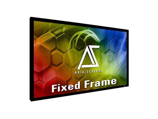 Photo 1 of Akia Screens 120 inch Fixed Frame Projector Screen Wall Mount 16:9 8K 4K Ultra HD 3D Ready CINEWHITE UHD-B Black 120" Projection Screen for Indoor Movie Video Home Theater Cinema Office AK-FF120WH2