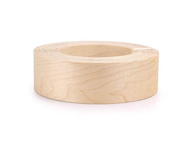 Edge Supply Maple 2 X 25 Pre-glued Wood Veneer Edge Banding Roll Flexible Wood Tape Made in USA Easy Application Iron On with Hot Melt Adhesive