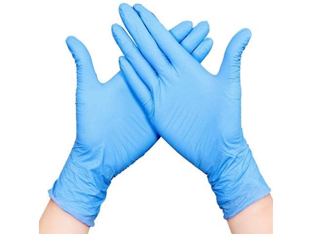 PM Gloves Nitrile Disposable Gloves Size L, Gloves Latex Free, Powder Free Gloves, Food Grade Gloves, 100 Pc L Size, Blue