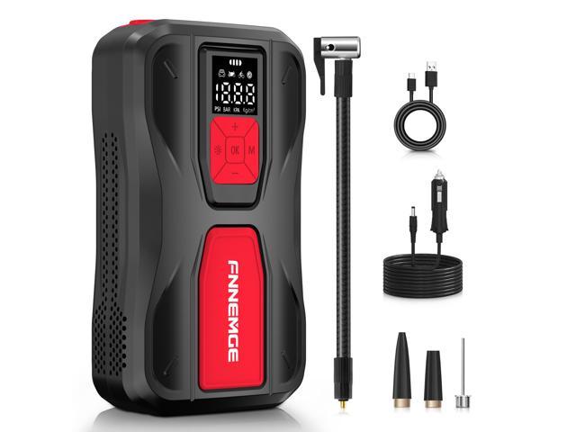 DC 12V Digital Tire Inflator Pump 150PSI Car Portable Tyre Inflator Compressor Air Tool with Gauge Led Light for Cars Balls Bikes with 3 Adapter 