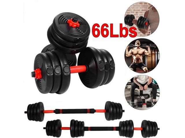 BESPORTBLE Adjustable Dumbbells, 66Lbs Weight Set, Dumbbell Barbell 2 in 1,  Solid and Configurable with Rubbery Protective Cover, Easy Assembly and  Save Space, Home Gym Equipment for Men and Women - Newegg.com