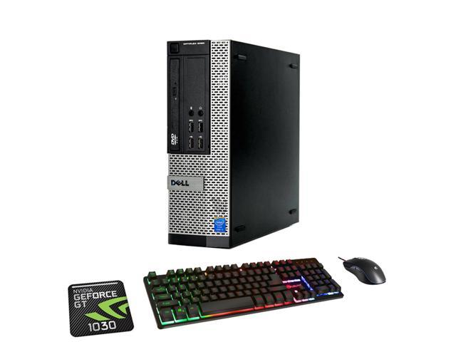 Dell OptiPlex 9020 SFF Computer PC i7 4770 3.4Ghz NVIDIA GeForce GT 1030 2GB 16GB DDR3 RAM 512GB SSD Win 10 Pro WIFI with Gaming PC Keyboard & Mouse HAJAAN HC510 HDMI