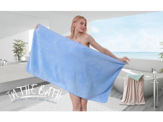 OLESTER Microfiber Bath Towel Set 4 Bath Towels 4 Hand Towels 4 Colors for  Shower Pool Beach Bathroom Super Absorbent Soft Quick Dry Lightweight