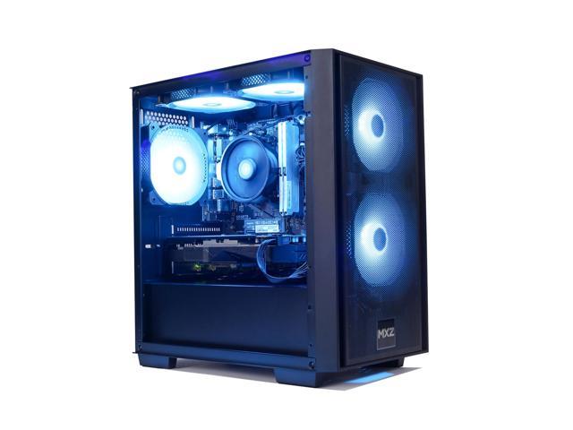 MXZ Gaming PC Desktop Computer, AMD Ryzen 3 4100 3.6GHz, RX 580,16GB (8G*2)  DDR4, NVME 500GB SSD, 6RGB Fans, Windows 11 Pro Ready, Gamer Desktop