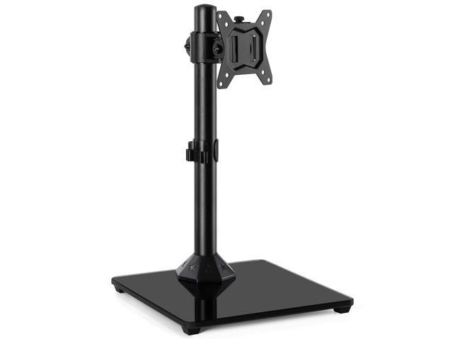 Swivel Universal Single Monitor Stand - Free-Standing Desk Stand Riser for 13-32 inch Screen with Swivel, Height Adjustable, Rotation Hold up to 17.6lbs