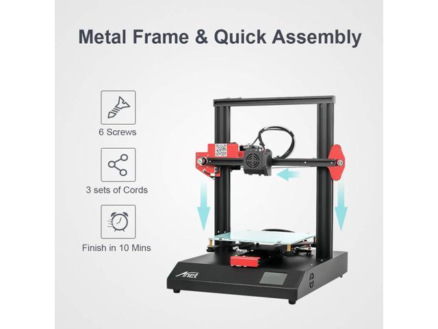 Anet Auto Leveling ET4 DIY 3D Printer Upgraded Over-Current Protection Mainboard,220X220X250mm All Full Metal Fram with Resume Printing Function 2.8 Inch LCD Color Touch Screen 
