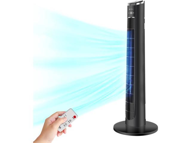 Floor Tower Fan With Remote Control Quiet 3-Speed Oscillating Cooling Portable F 