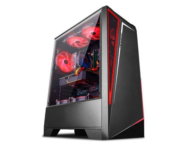 IPASON - Gaming Desktop -Intel 10th i5 10400F (6 Core up to 4.3 GHz ) - Nvidia GT 1030 4GB - 500GB SSD NVMe - 16GB 3200MHz - Windows 10 home - RGB Fans - Gaming PC